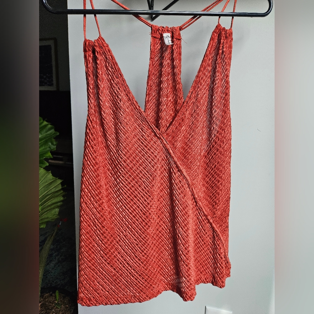 Free PEOPLE - Elegant Rust Sleeveless Top